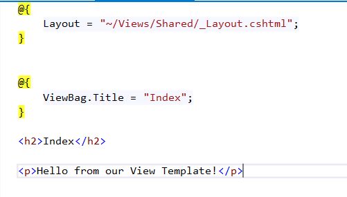 Index View in MVC 5